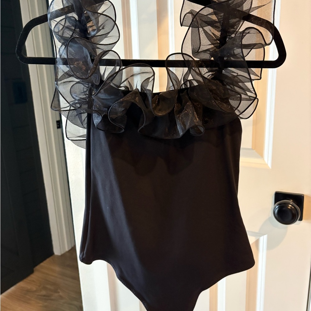 Free People Haute Wired Ruffled Bodysuit